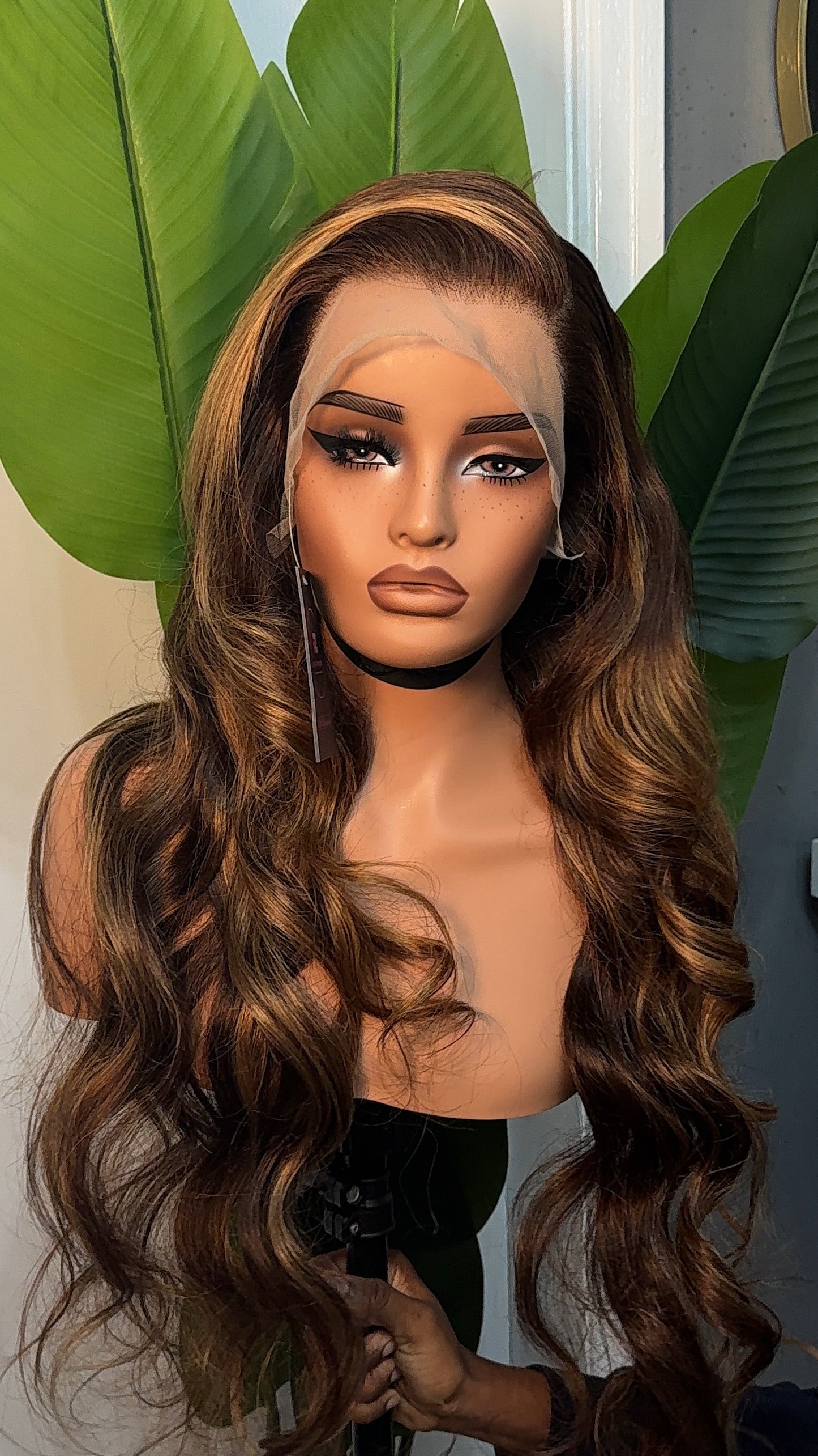 Body wave 13*4transparent lace, full frontal glueless wig