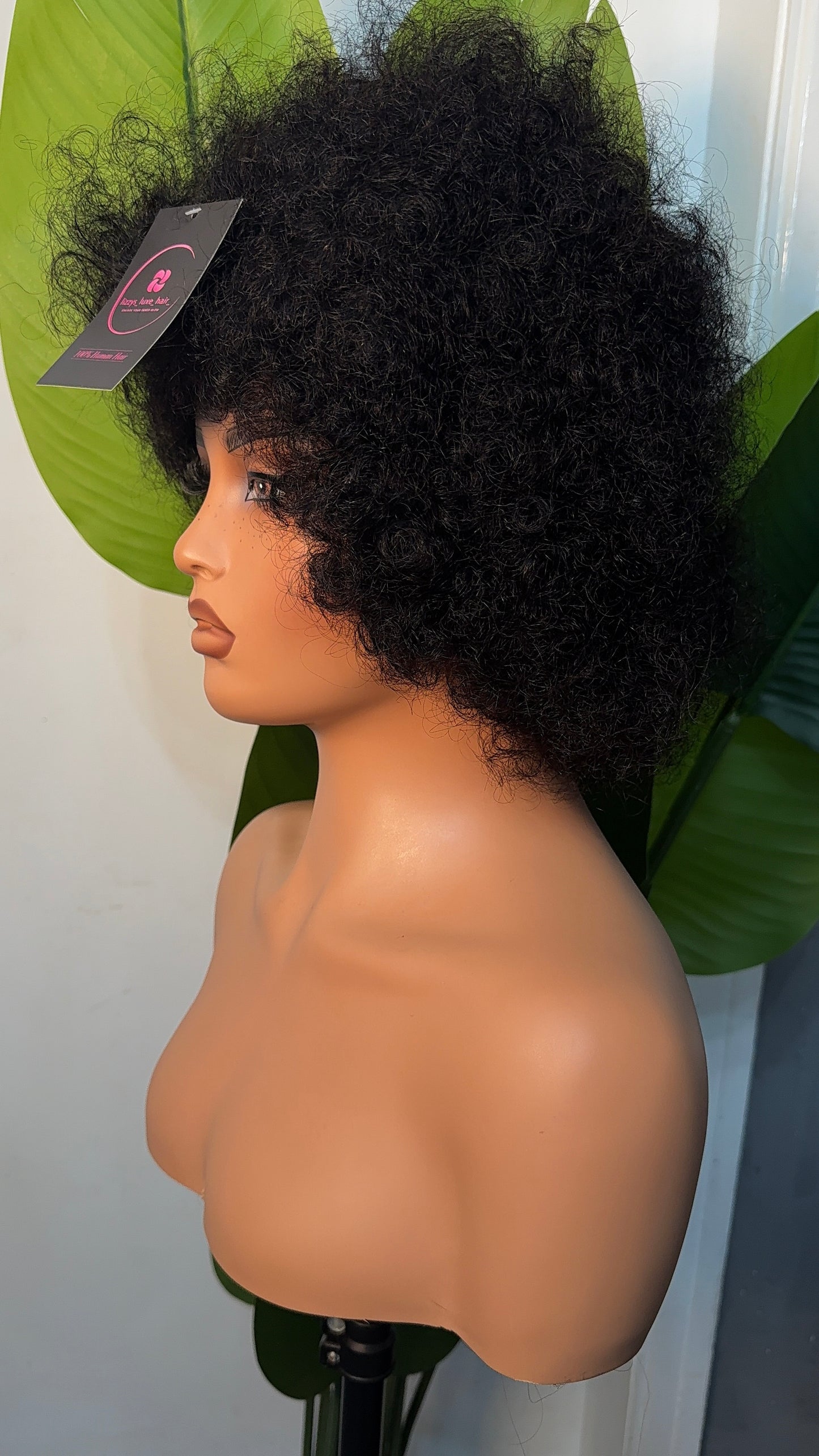 human hair afro wig