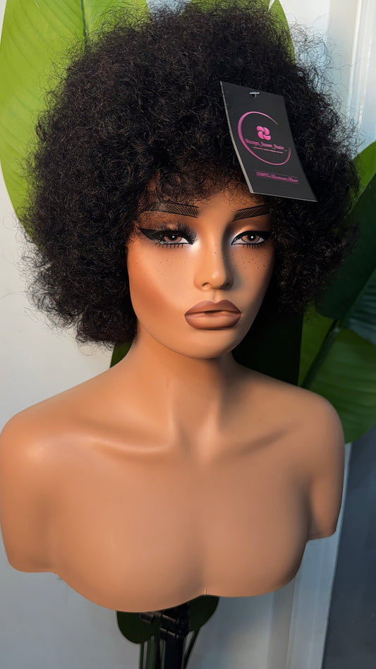 human hair afro wig