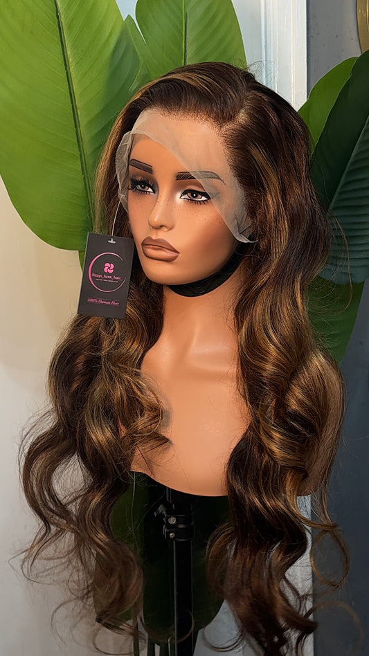 Body wave 13*4transparent lace, full frontal glueless wig