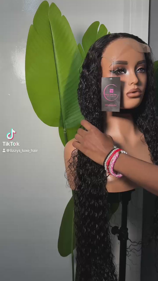 Water Wave Curly Hair Transparent 5x5 Closure Human Hair